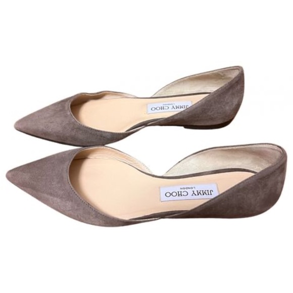 Jimmy Choo lavender suede pointed toe flats